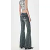 American High Street Spicy Girls Low Taille Jeans Frauen Herbst Vintage Y2K Design Sinn Slim Fit Straight Rohr Micro Flare Hosen 240403