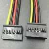 Nowy 4pin IDE MOLEX do 2 seryjnego kabla zasilającego napęd twardego rozdzielającego sata y do dodawania napędów SATA do wydobywania górnika