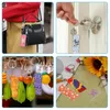 Party Gunst 120pcs Acryl Keychain Spaties Tassel Charms Set inclusief rechthoek Clear ornamenten lege sleutelringen voor DIY Craft