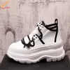 Casual Shoes Korean Tide Leather Men High Tops Sneakers Hip Hop Tjock Bottom Platform Ankle Boots