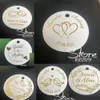 Foil Gold Custom Hang Tag Widding Favors Tags -yor Nom de texte Logo Tags perforés personnalisés