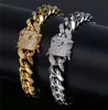 classic gold bracelet designer cuban link chain mens bracelet Silver Bracelets Jewelry 12mm Copper White AAA Cubic Zirconia Charm 5326647