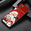 Feliz Navidad Snow para Oppo A5 A9 A72 A53 A74 Find X2 X3 Pro Lite Neo Reno 4 5 6 7 Z Pro 4G 5G Case de teléfono negro