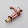 Bathroom Sink Faucets Luxury Rose Gold Copper Brass Single Handle Lever Hole Deck Mounted Faucet Vessel Basin Mixer Tap Agf035