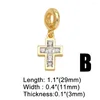 Pendant Necklaces OCESRIO Fashion White Crystal Cross For Copper Gold Plated CZ Virgin Mary Jewelry Making Component Pdtb485