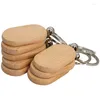 Keychains 80pcs Blandes porte-clés en bois Blanks en bois d'artisanat de bricolage pour les chaînes clés pendentifs de Noël tentures murales