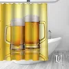 Tende da doccia Tenda tazza di birra personalizzata tessuto impermeabile più dimensioni per arredamento per il bagno caduta