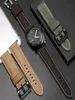 24mm 26mm Watch Band för Panerai Pam Luminor Calfskin Retro Frosted Leather Accessories Waterproof Rem rostfritt stål Pin Buckl9564059