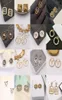 Lots Style Random Send Designers Letters Stud Women Luxury Brand Earring Crystal Rhinestone Pearl 18K Gold Plated 925 Silver Weddi6889488