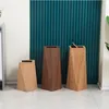 Wooden Creative Garbage Bin With Cover Nordic Ins Light Luxury Bathroom Trash Can Hotel Office Home Stay Waste Disposer