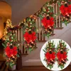 Fleurs décoratives Perles en verre pour les vases Catcher Pro Christmas Escalier du sol en couronne suspendue Bowknot Decoration Année à la maison