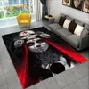 Horreur gothique 3D Gothing Skull Dead Girl Area Tapis, tapis pour le salon à la maison Décor de paillasson canapé de chambre à coucher, tapis de sol sans glissement