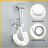 Toilet Faucet Multifunctional ABS Sprayer Portable Shower Head Brass Valve Self-Cleaning Body Cleaner 150CM Hose Bathroom Set