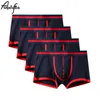 UNDUPTS 4pcs/Lot Kaliteli Marka Erkekler Boksör Mens İç çamaşırı Modal Katı Cueca Maskulina Boksörler Boksörleri Hombre Boyut M-3XL