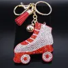 Chaussures de patins à roulettes Crystal Chain pour femmes hommes Gold Couleur Pouettel Pating Keyring Sac ACCESSOIRES DE VOITURE