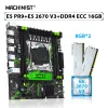 Kit de machiniste des cartes mères x99 PR9 SET de carte mère LGA 20113 Xeon E5 2670 V3 Processeur CPU 2PCS * 8 Go = 16 Go ECC DDR4 Memory Ram NVME M.2 SATA