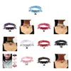 Chokers gotiska svart spikade punk choker krage spikar nitar med päckad chocker halsband för kvinnor män bondage cosplay goth smycken droppa otaym