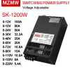 MZMW 1200W Alimentation de commutation SK-1200 0-12V 15 24V 36V 48V 60V 80V 110V 220V AC / DC 220VAC Tension réglable SMPS High Power