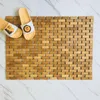 Bamboo Bath Mats For Bathroom Bamboo Rug Shower Anti Slip Mat Kitchen Rug Foldable Portable Wood Mat For Indoor & Outdoor Shower