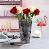 Transparent Crystal Vase Square Edges and Corners Glass Vases Hydroponics Glass Flowers Pots Flower Arrangement Desk Decoration