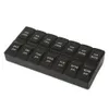 Pillerarrangör med bokstäver Dubbelrader 14 rutnät Oberoende lock Tätning Fuktsäker 7 dagar Weekly Tablet Box Home Supply