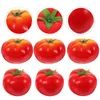 Fleurs décoratives 8 PCS Imitation de tomate Modèles de légumes simulés Faux Pops Fruits artificiels Décoration de cuisine