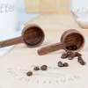 Coffee Scoops 1pc Natural Walnut Scoop 8g/10g Short/long Handle Measuring Spoons Bean Powder For Barista