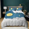 Bettwäsche Sets Cartoon Cloud Duvet Cover zwei Größe Süßes Bett Set für Jungen Mädchen Kinder Sky Trösterkissenbezug