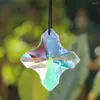 Chandelier Crystal AB Color Fire Polish Cross Prism Faceted Parts DIY Home Wedding Decor Accessories Suncatcher Making Supplies