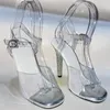 Dance Shoes 12 Cm High Heels For Model Runway Show Bikini Contest Rhinestone Soles Banquet Stage Summer Crystal