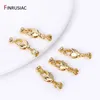 7,5 mm * 22 mm 18k Gold plaqué en laiton fermaises de homard pour fabrication de bijoux, perles d'extrémité Connecteur de capuchon pour les accessoires de bijoux de bricolage