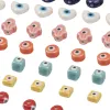 10pcs Handmade Ceramic Porcelain Evil Eye Beads Charm Loose Spacer Beads for Jewelry Making DIY Earring Bracelet Accessories