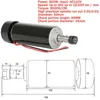 Silnik wrzeciona chłodzonego 0,5 kW ER11 Chuck CNC 500W wrzeciono Silnik DC + 52 mm zaciski + Gubernator prędkości zasilania dla DIY CNC