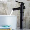 Bathroom Sink Faucets Black Oil Rubbed Brass Bamboo Style Single Handle Lever Vessel Basin Faucet Mixer Taps Ahg009