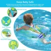 Baby Natando flutuando com dossel inflável infantil anel flutuante infantil acessórios de piscina de natação círculo de banho brinquedos de verão 240328