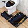 Bath Mats Starry Sky Print Toilet Carpet Home Decor Mat Bathroom Absorbent Seat Cushion And Memory Foam U-Shaped Rug