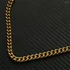 Chain Square Clasp Aço inoxidável colar de corrente grossa para mulheres homens gargantilhas de colares de hip hop jóias