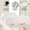 Travesseiro de banheira de spa branco travesseiro de banho ultra macio para pescoço e traseiro suporta traseiro de banho de banheira de banheira seca rápida