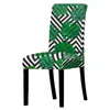 Chair Covers Tropical Stretch Green Leafs Print Cover For Dining Room Chairs Slipcovers Kitchen Seat Wedding Banquet Decor