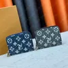 Designer plånbok för kvinnor lyxiga blixtlås mynt pursar mode vita blommor byter handväskor hållare klassiska damer koppling väskor notecase plånböcker med ruta -5