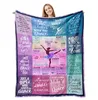 Couverture des cadeaux de danseurs pour fille, cadeau d'anniversaire inspirant pour femmes soeurs de danse de danse de danse de gymnastique, couverture de guérison