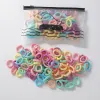 100 stcs elastische hoofdband kinderen haar touw haarbanden snoepkleur schattige handdoek haarring voor kleine meisjes kinderen haaraccessoires