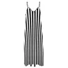 Casual Dresses Black White Striped Dress Vertical Lines Print Street Fashion Long Holiday Sexy Maxi Custom Birthday Gift