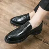 Scarpe casual di beni di lusso da uomo Business retrò in pelle marrone moca