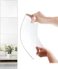 2 Dimensioni Adesivo Da Parete Specchio Flessibile Addensare autoadesivo excchio artistico fai da te Decorazione Autoradesiva Guardaroba Bagno