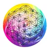 Aurora Rainbow Printing Geometryczna energia Mandala Kwiat życia okrągłe drewniane deska deska Reiki Crystal Healing Pendulum Ouija Prop