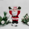 Arts and Crafts Christmas Decorations for Home 2024 New Santa Claus serveur Sculpture Sculpture Resin Artisanment Ornements Home Desktop Decoration L49