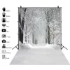 Winterbos achtergrond voor fotografie Sneeuwlandschap