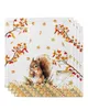 Fall Squirrel Maple Leaf Table Serveins tyg Set Handduk Bröllopsfest Placemat Holiday Bankette TEAPKINS