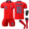 2223 World Cup England Away Red No.9 Kane 19 Mount 10 Stirling 20 Foden Football Shirt